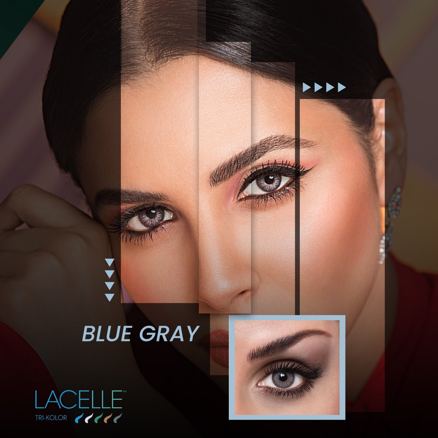 Tri Color, Lacelle, Blue Grey